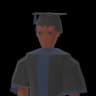 A student in a matric gown